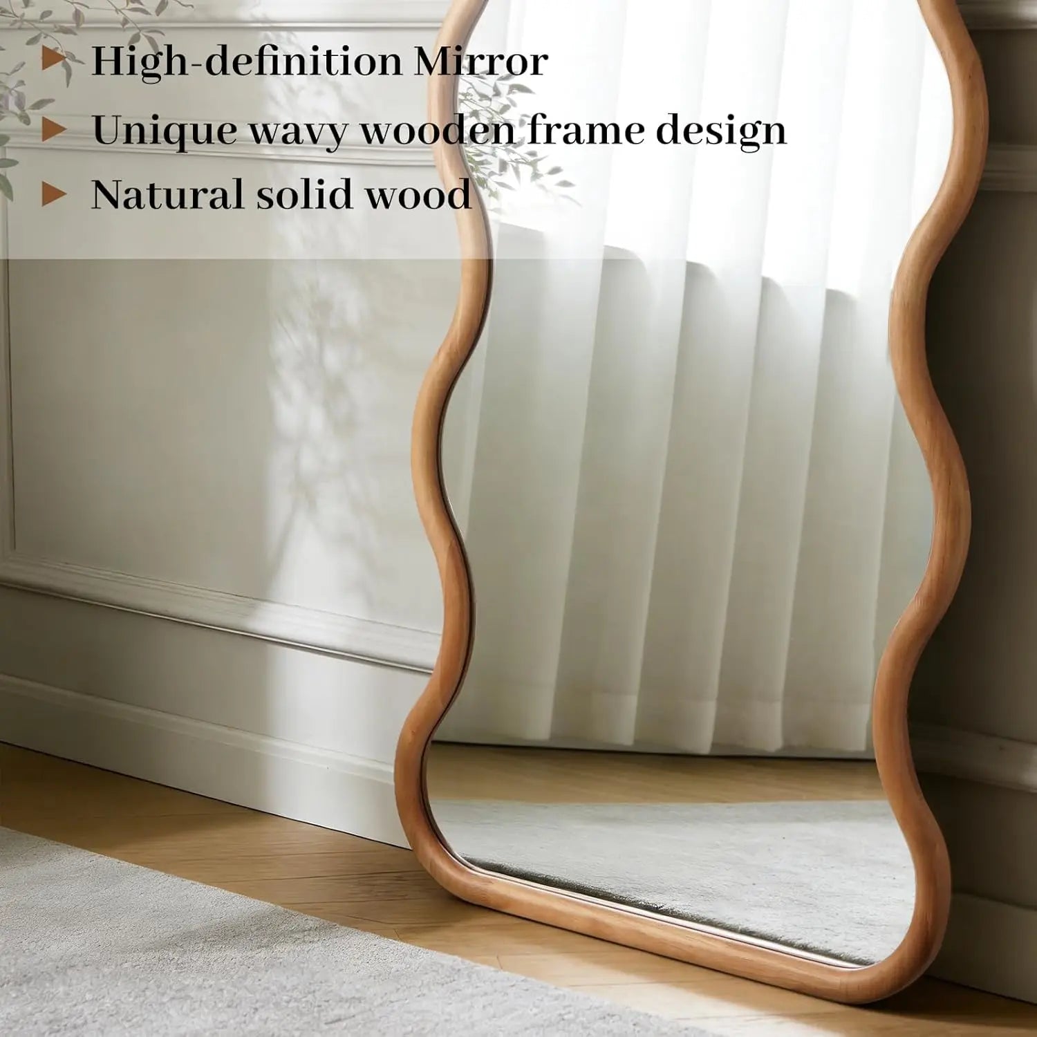 Full Length Wood Arched Mirror
