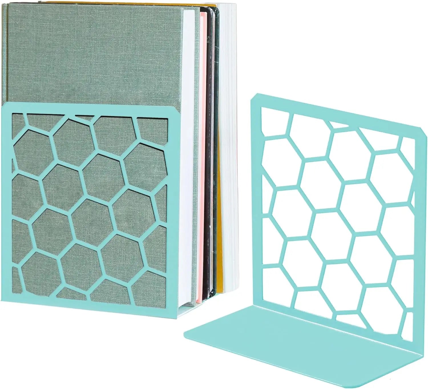 Geometric honeycomb bookend