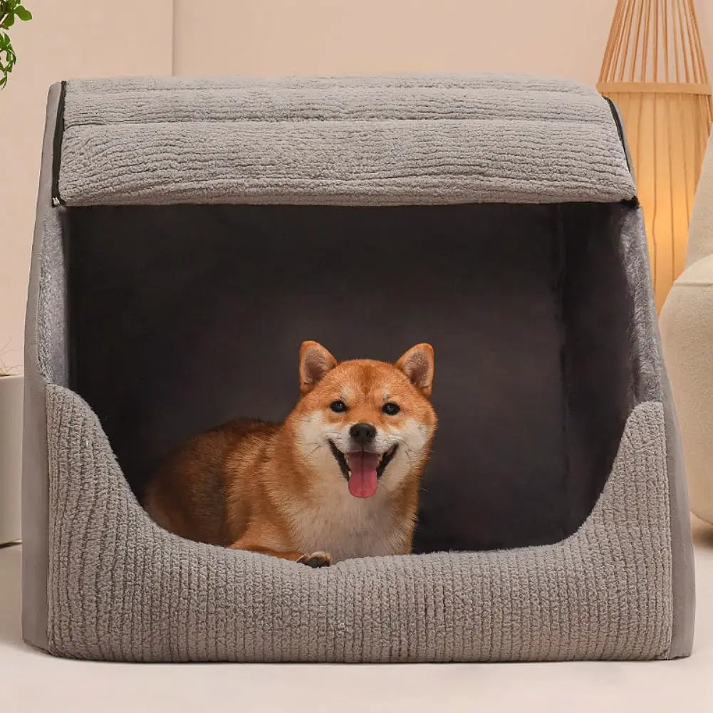 Extra Large Dog Bed House with Memory Foam
