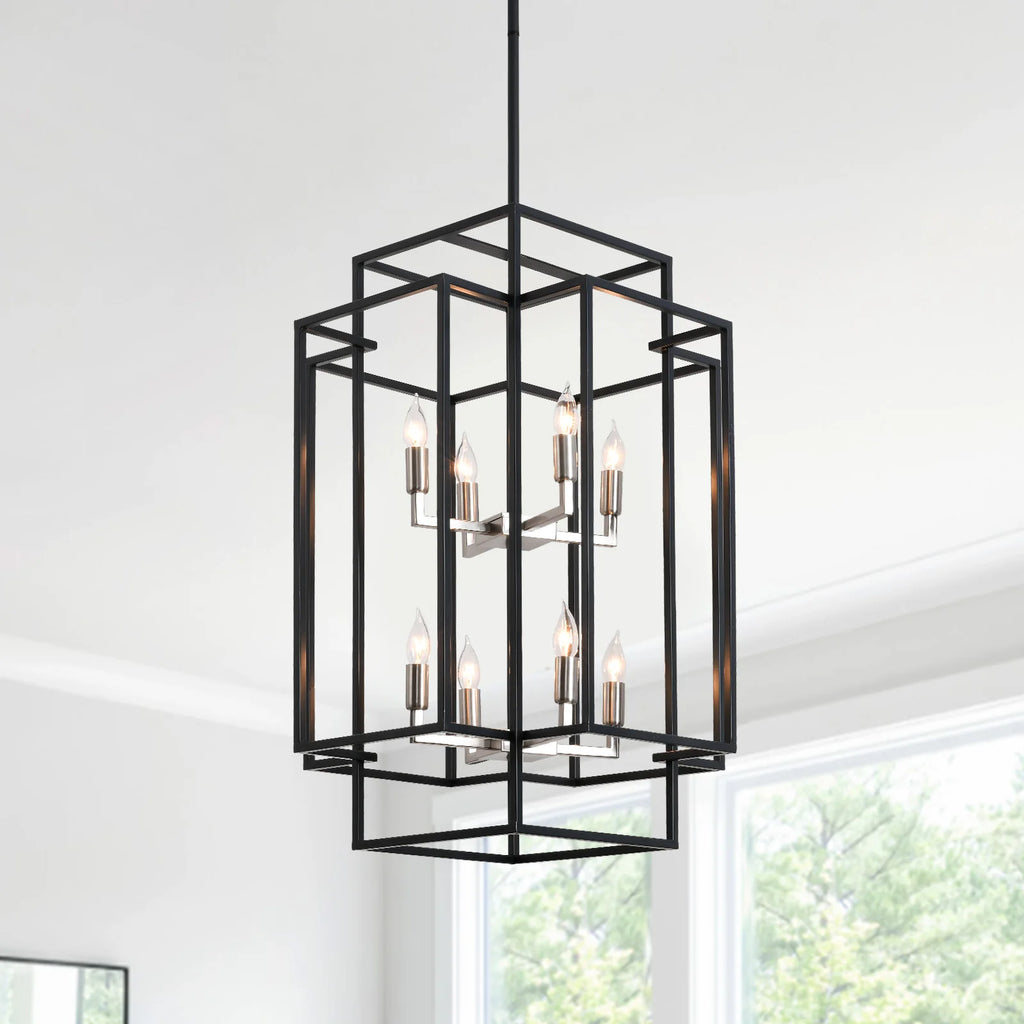 8-Lights Lantern Tiered Pendant Light