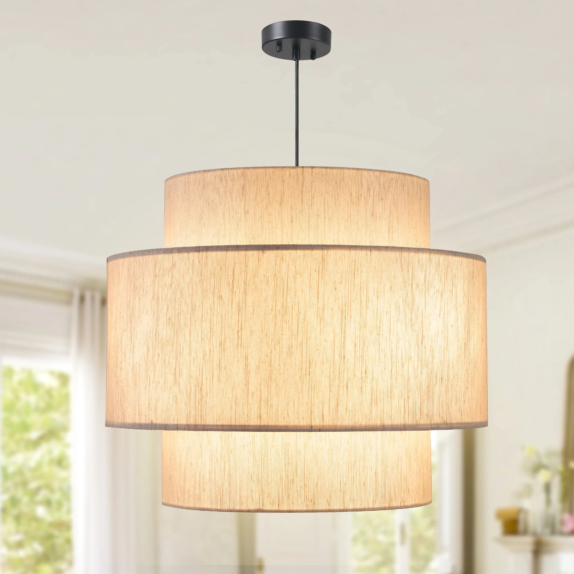 Drum Chandelier Tiered Light Fixture