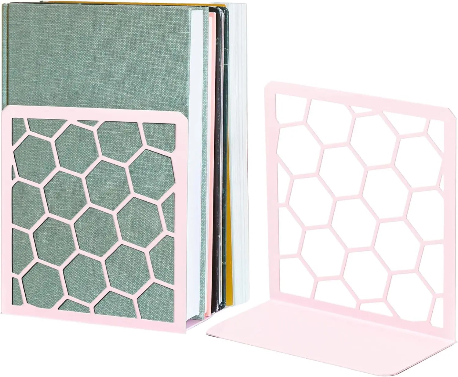 Geometric honeycomb bookend