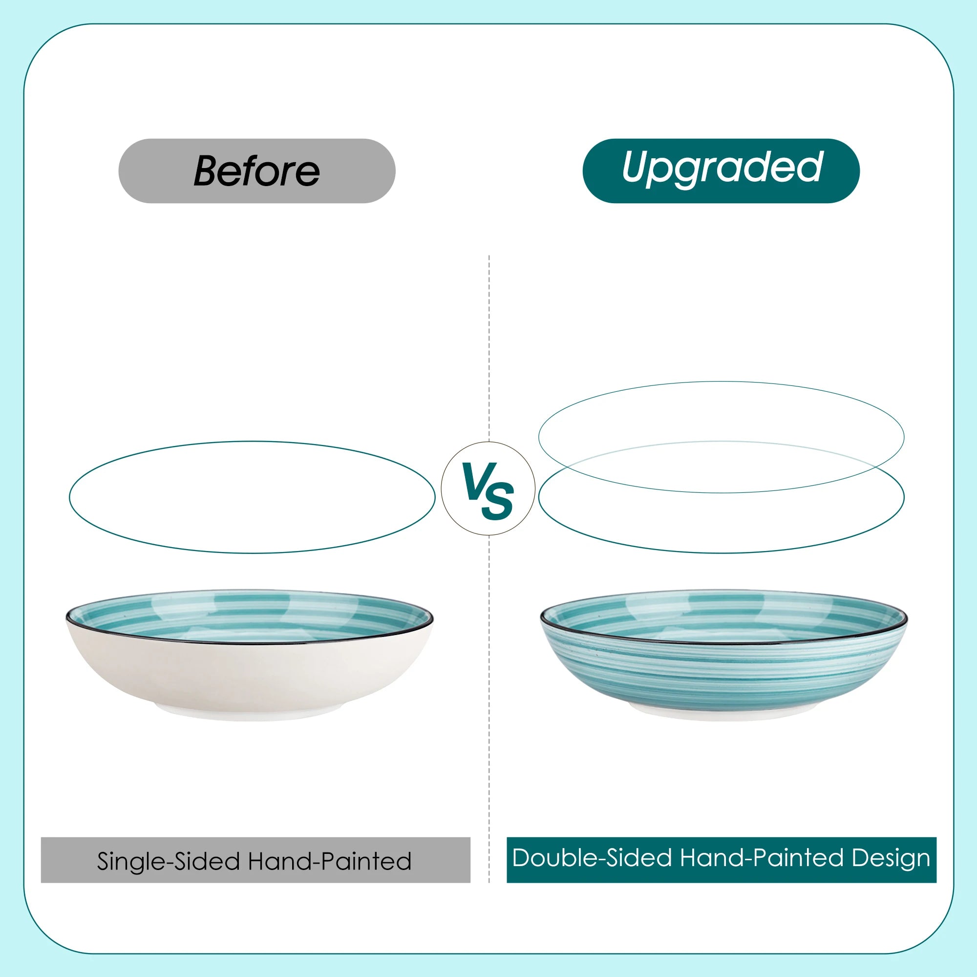 24/48 Piece Blue Plates Dinner Sets