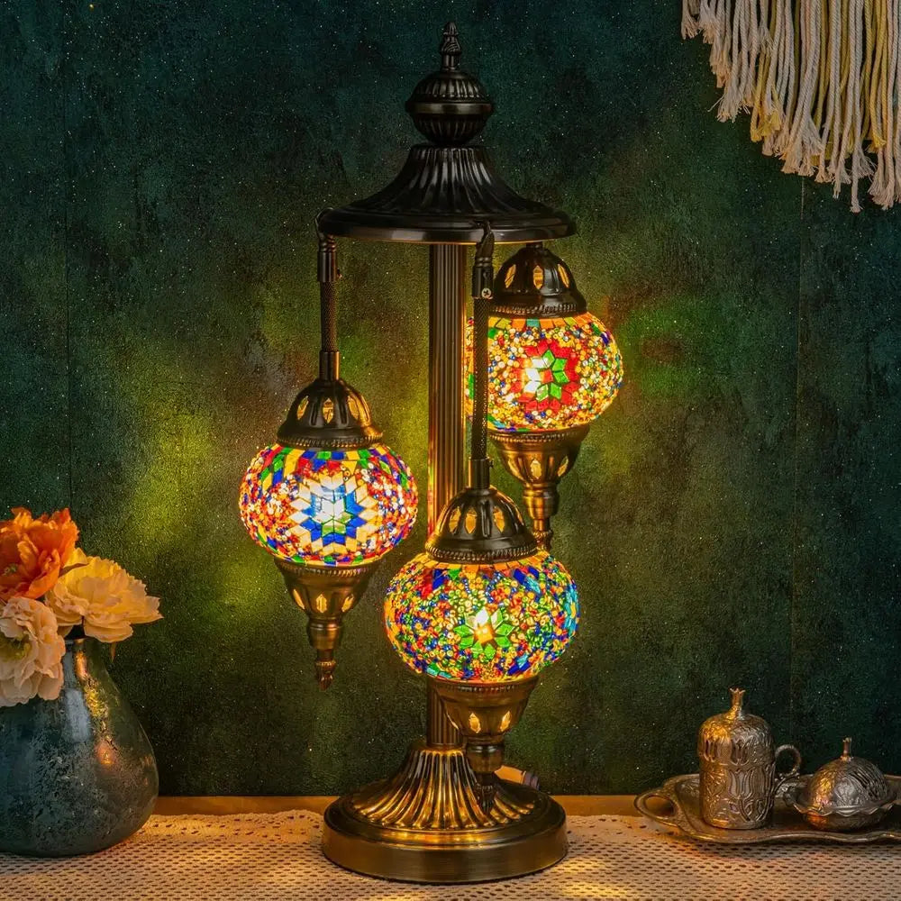 3 Globes Moroccan Table Lamp
