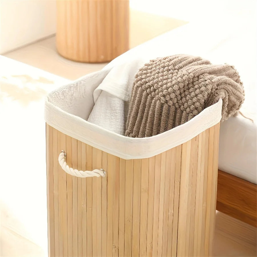 Bamboo Large Capacity Laundry Basket