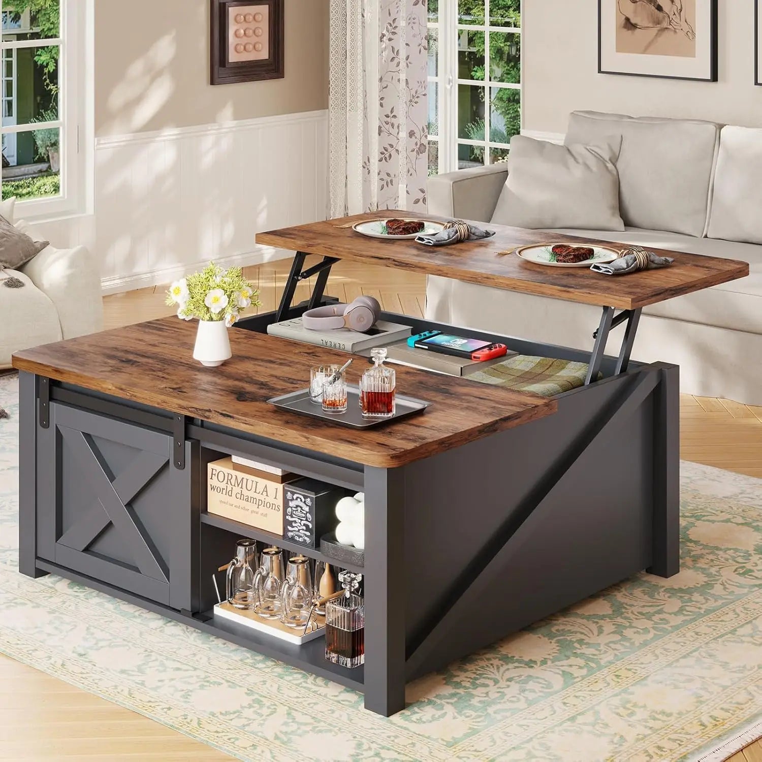 Lift Top Coffee Table with Storage