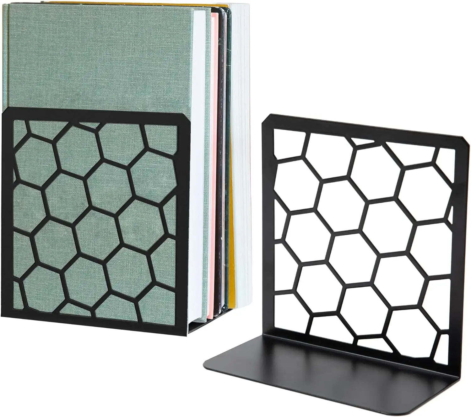 Geometric honeycomb bookend