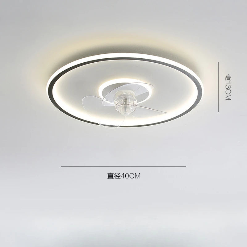 Ceiling Fan Lamp with LED Light Remote Control