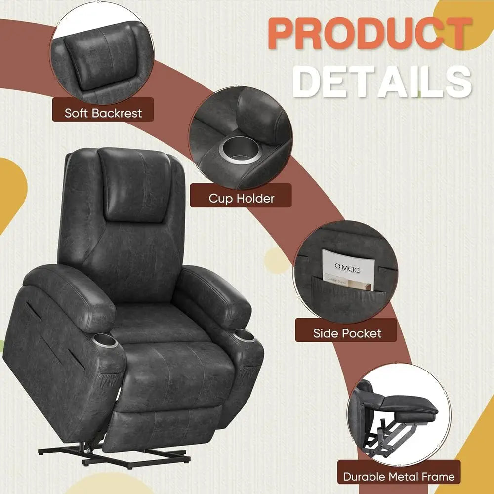 Electric Power Lift Recliner Chair with Massage