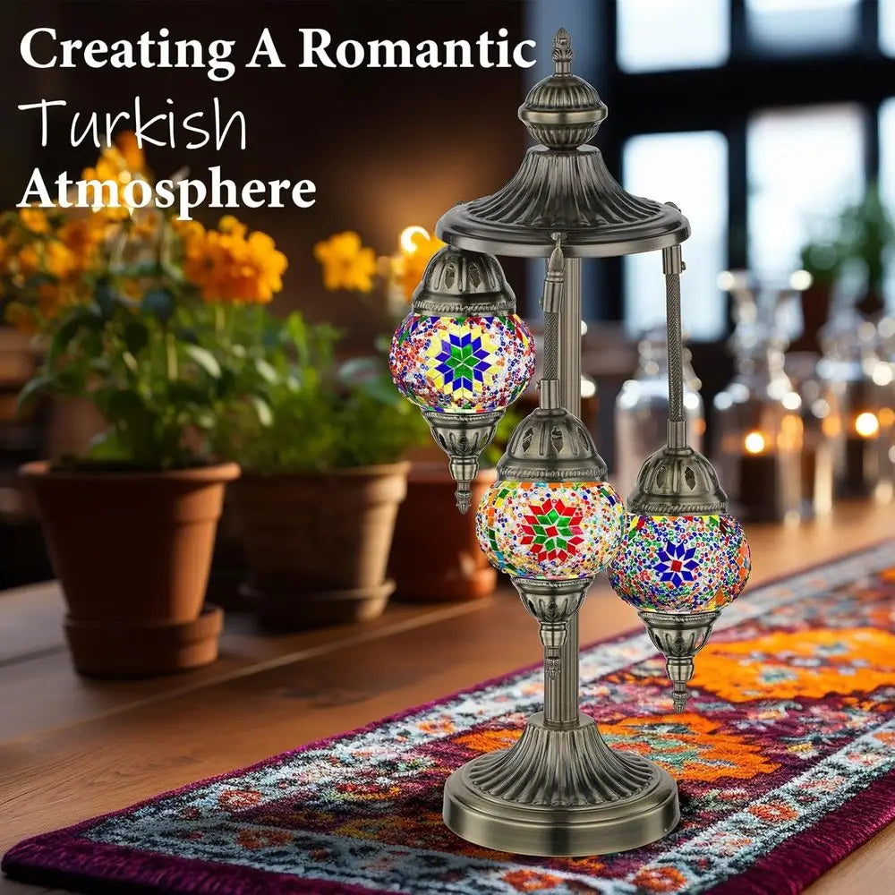 3 Globes Moroccan Table Lamp