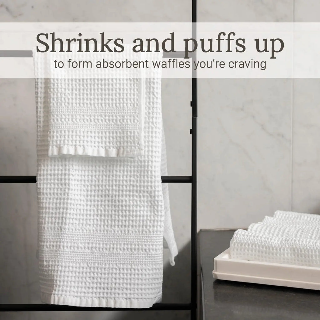 100% Cotton Waffle Bath Towels Set of 2