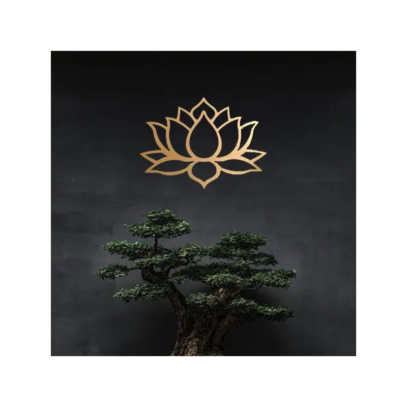 Large Lotus Metal Wall Art