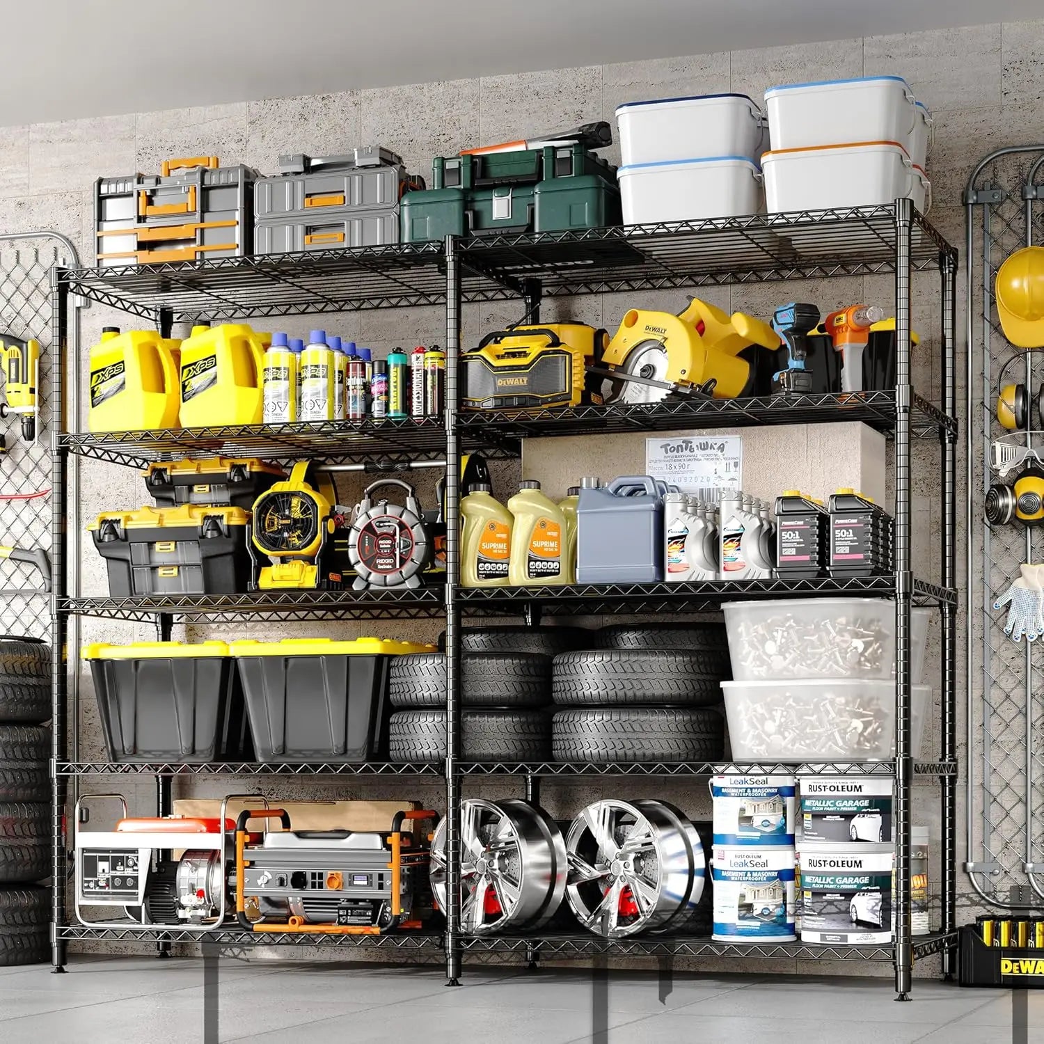 Heavy Duty Storage Shelves 4/5 Tiers Metal Shelving