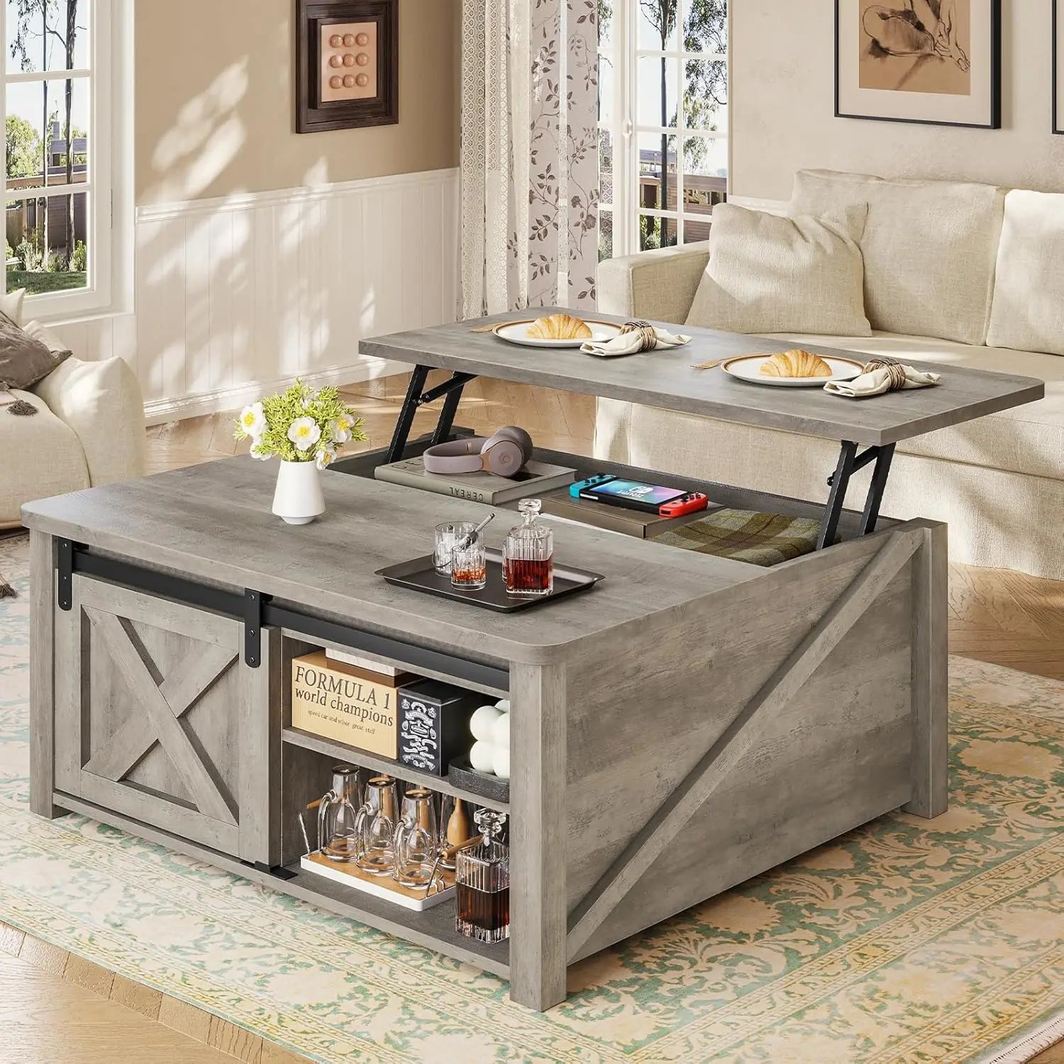 Lift Top Coffee Table with Storage