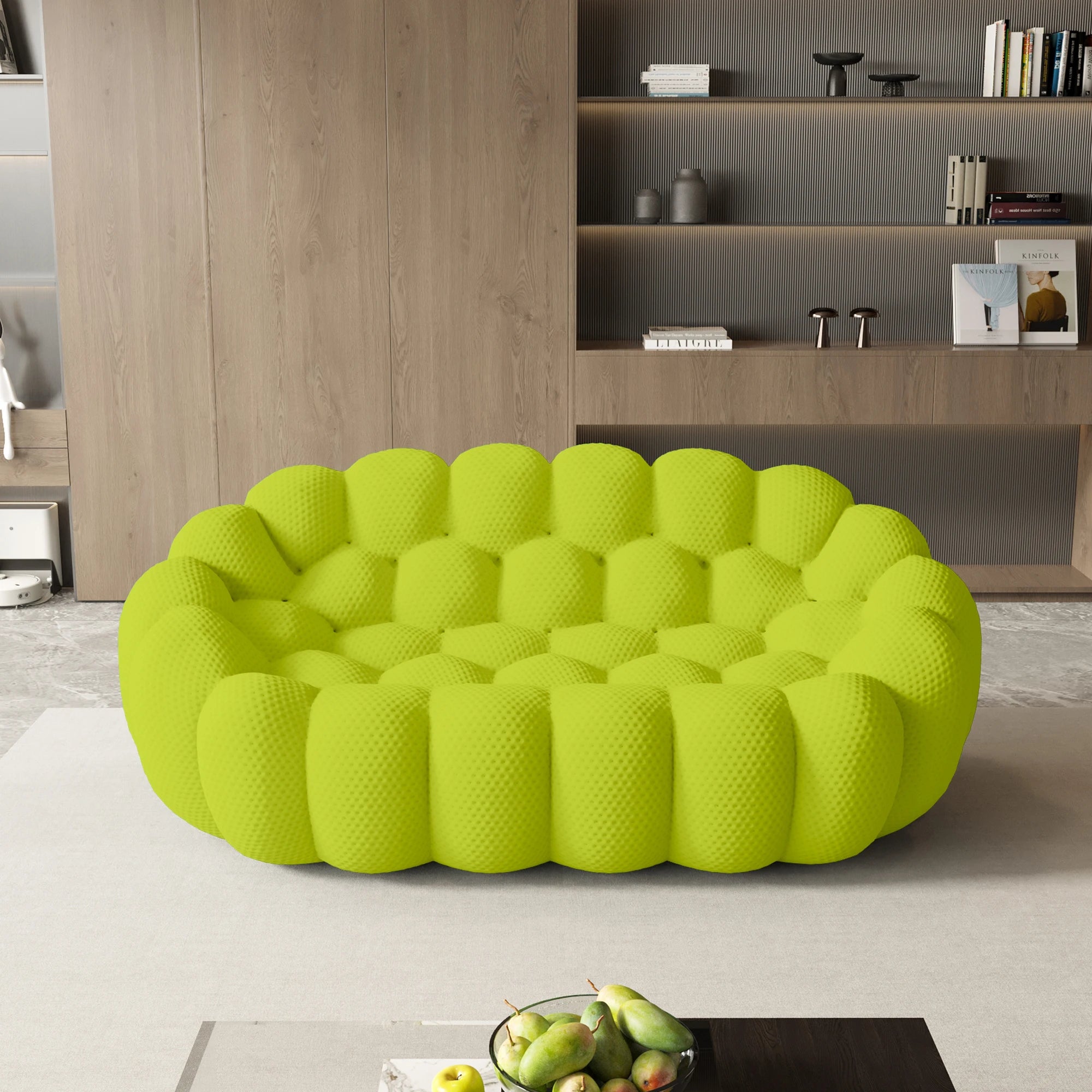 78'' Modern Curved Boneless Sofa