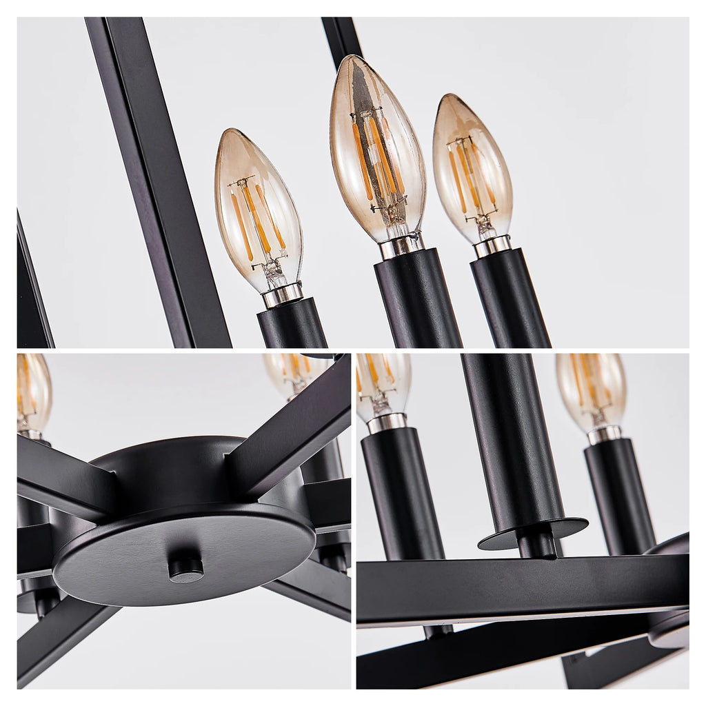 Modern Golden Geometric Chandelier