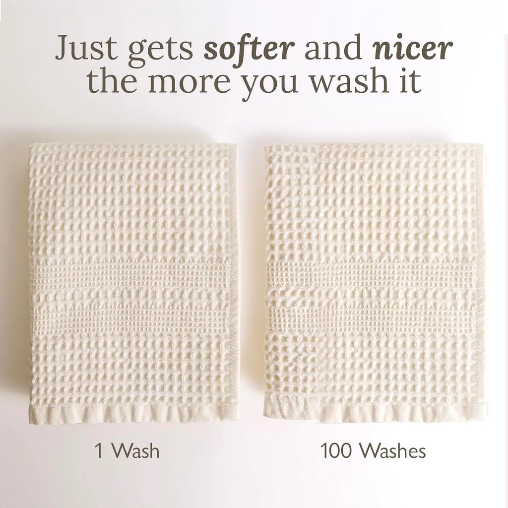 100% Cotton Waffle Bath Towels Set of 2
