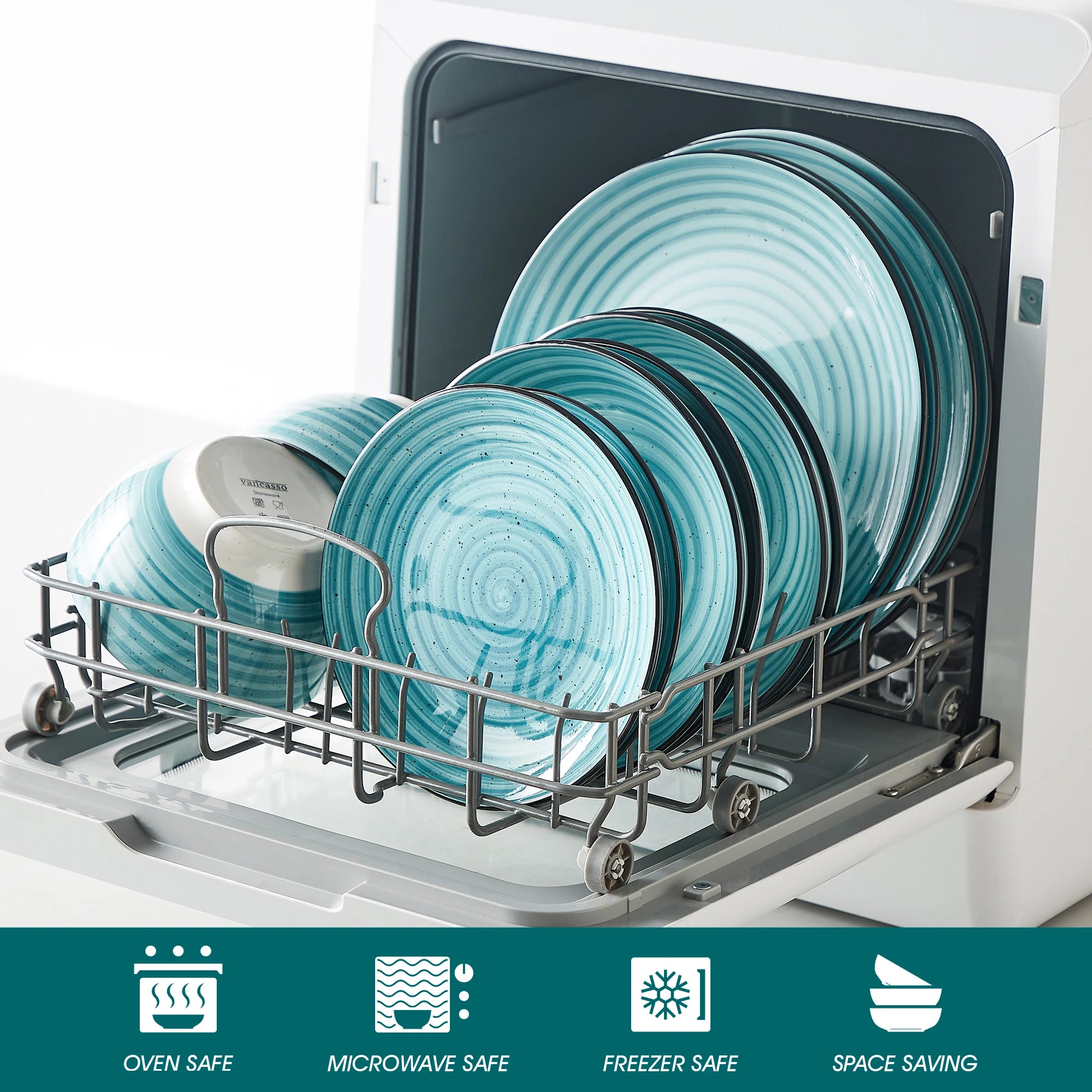 24/48 Piece Blue Plates Dinner Sets