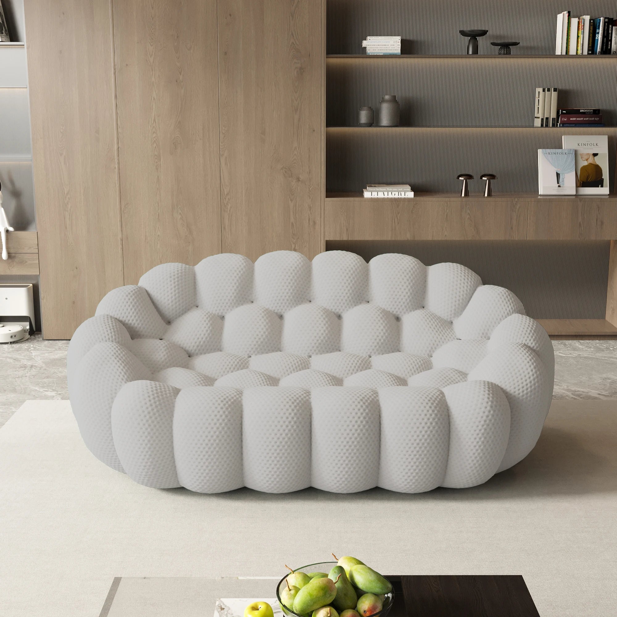 78'' Modern Curved Boneless Sofa