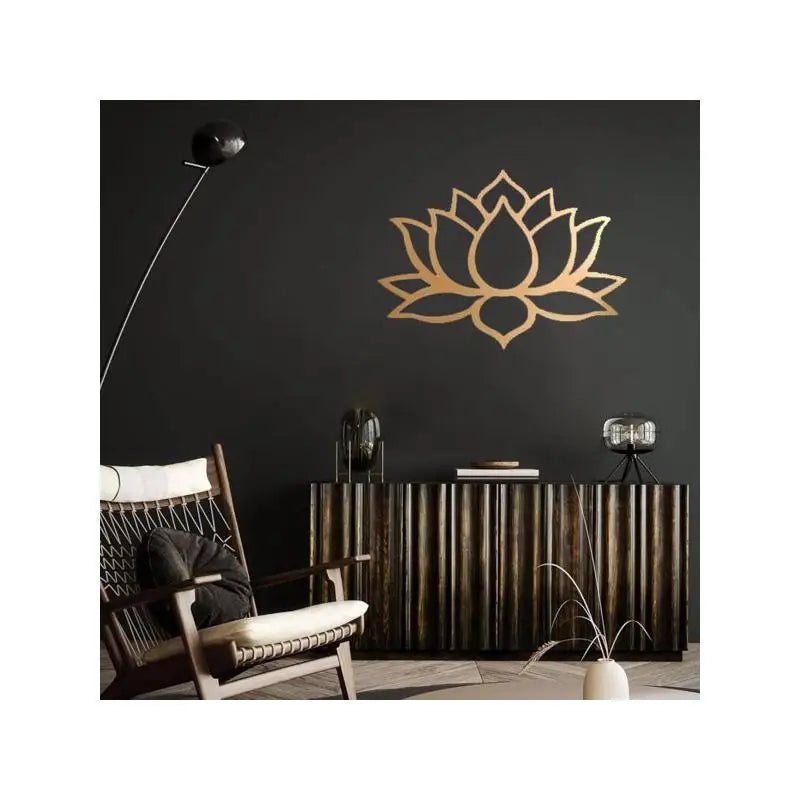 Large Lotus Metal Wall Art