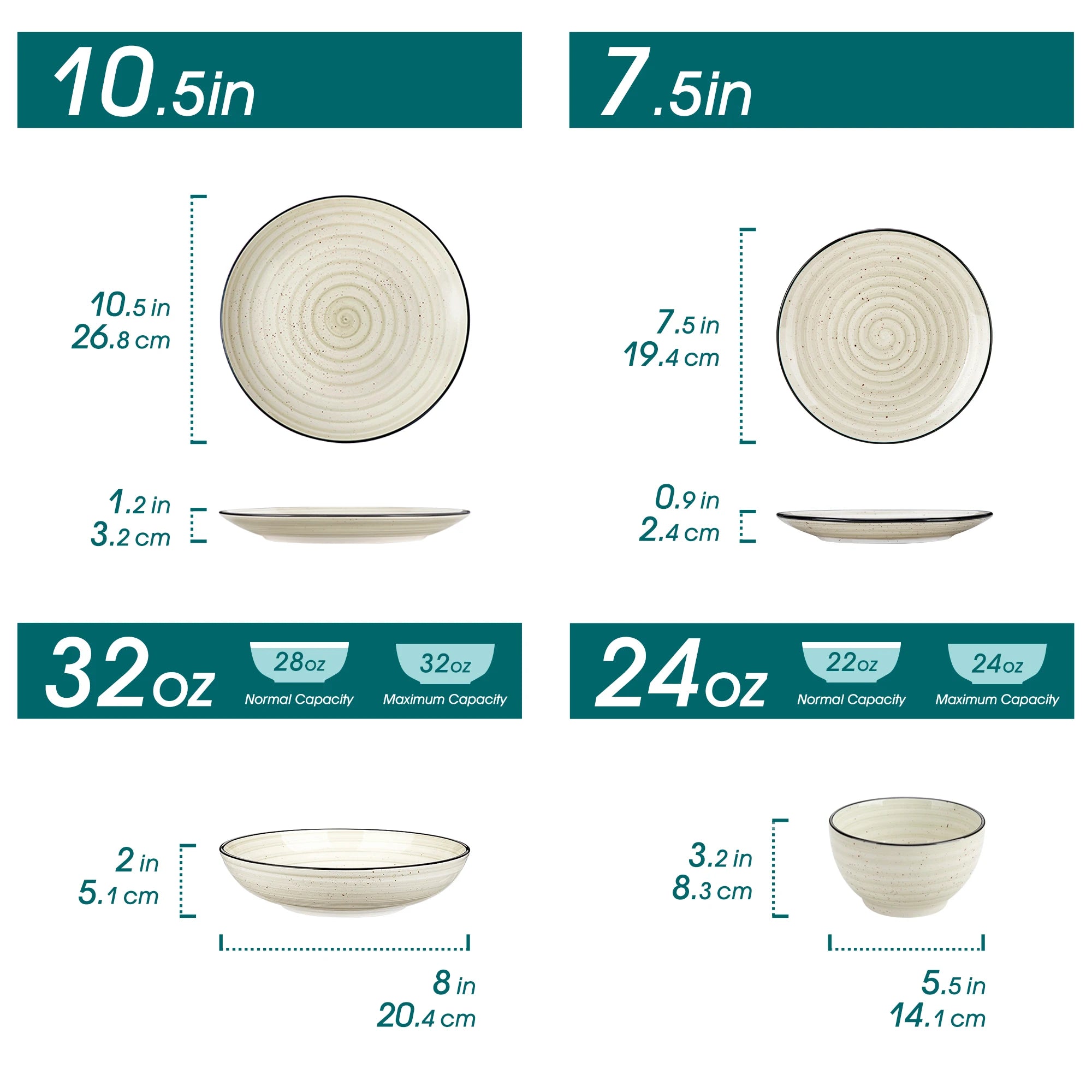 Beige Plates Dinner Sets