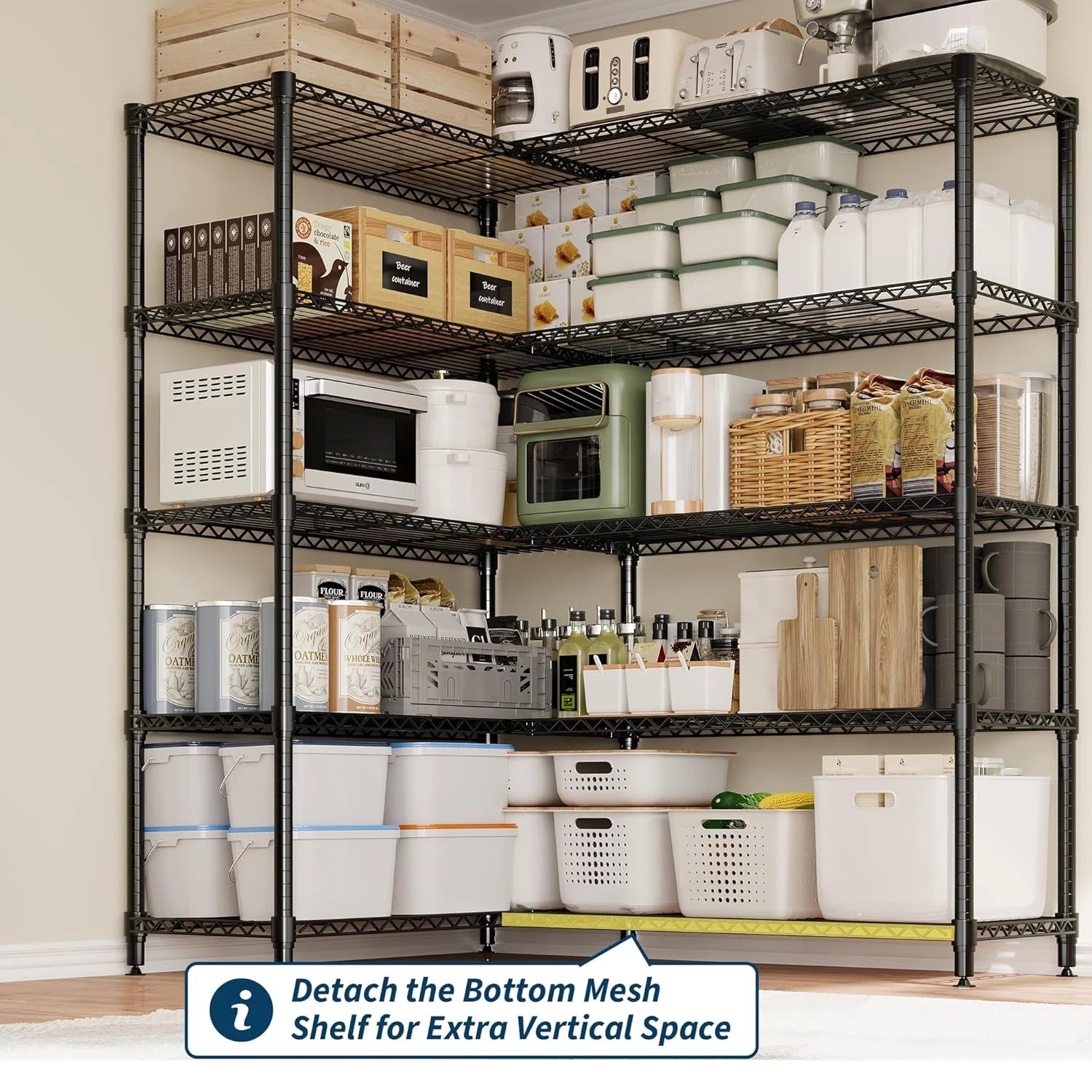 Heavy Duty Storage Shelves 4/5 Tiers Metal Shelving